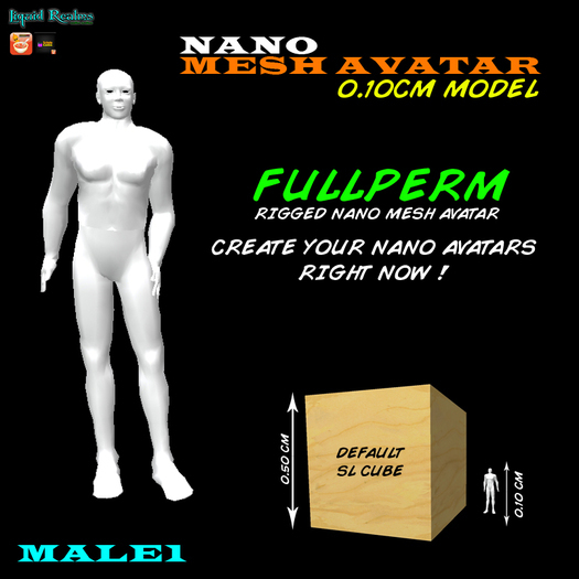 [LR]Nano Mesh Avatar Male 1 - 10cm FULLPERM 2.0 (boxed)