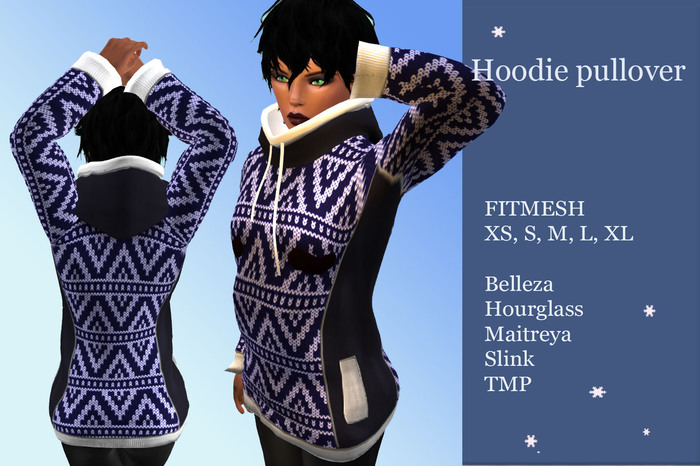 Hoodie Pullover Blue. Perfect for the winter