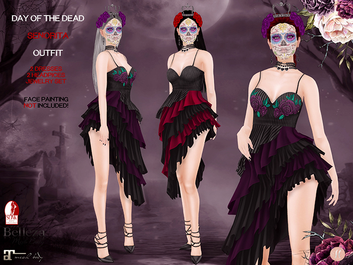 [hh] Day of the Dead Senorita Outfit