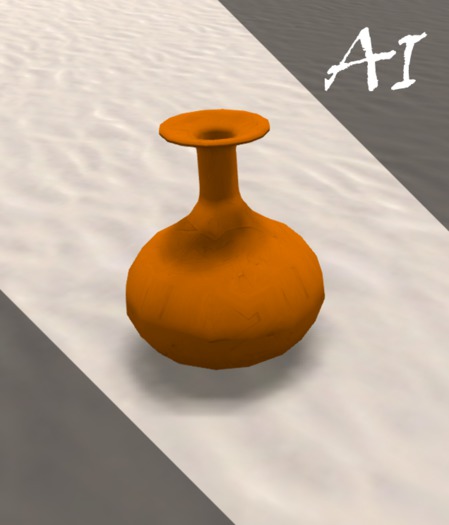 Orange Clay Bottle - Spanish Village Collection