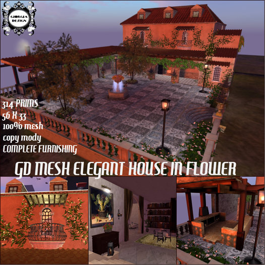 GD MESH ELEGANT HOUSE IN FLOWER
