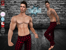 (WEAR ME) Red Plaid Mens PJ's