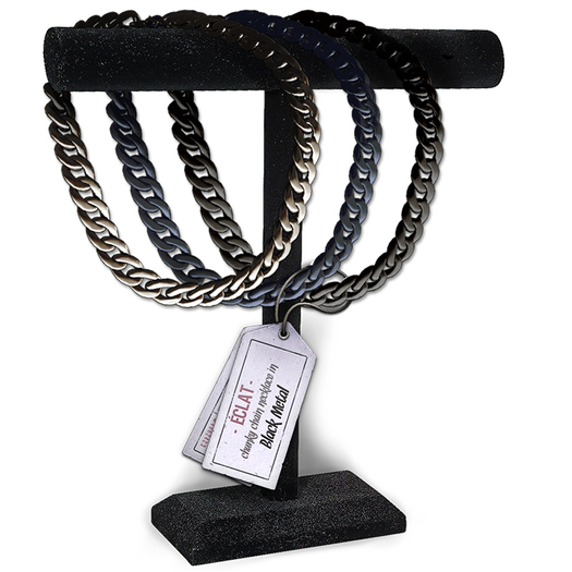 Eclat - Chunky Chain Necklace/Black Metal