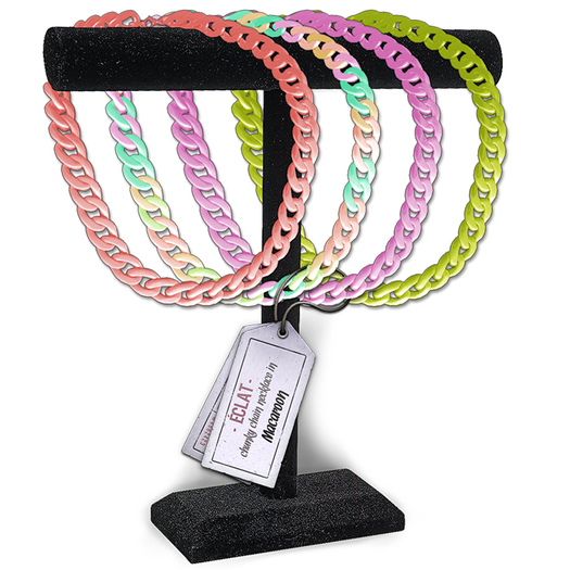 Eclat - Chunky Chain Necklace/Macaroon