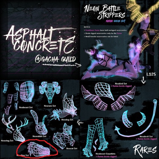 \\AsCo\\ Neon Sign Neodino Mask Set