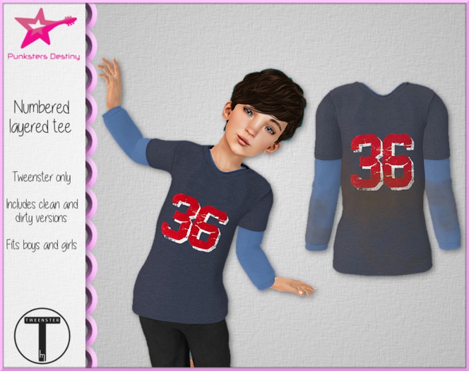 *PD* Numbered Layered tee tweenster