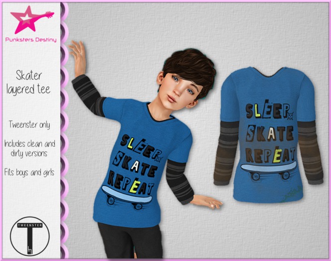 *PD* Skater layered tee tweenster