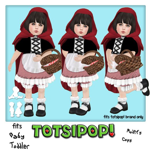 TOTSIPOP! Grow Up Set Little Red Riding Hood Costume