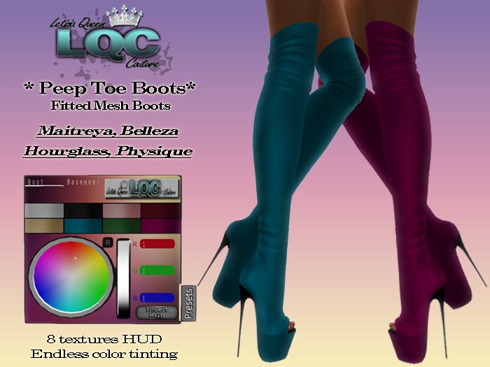 *LQC* ♕ Peep Toe Boots ♕