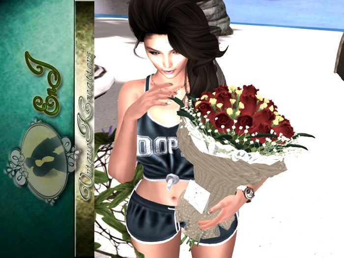 A sweet of  bunch roses red