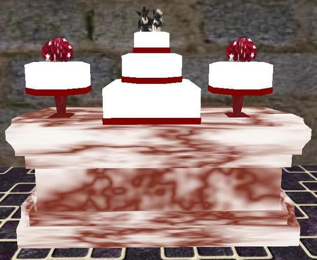 Batty For You: Blood Red & White Wedding Cake