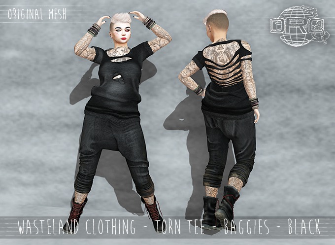 -DRD- Wasteland Torn Tee - Black