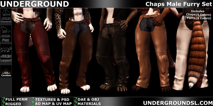 (UG Delivery Hud) - Chaps Furry Set