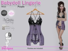Babydoll Lingerie Web Purple