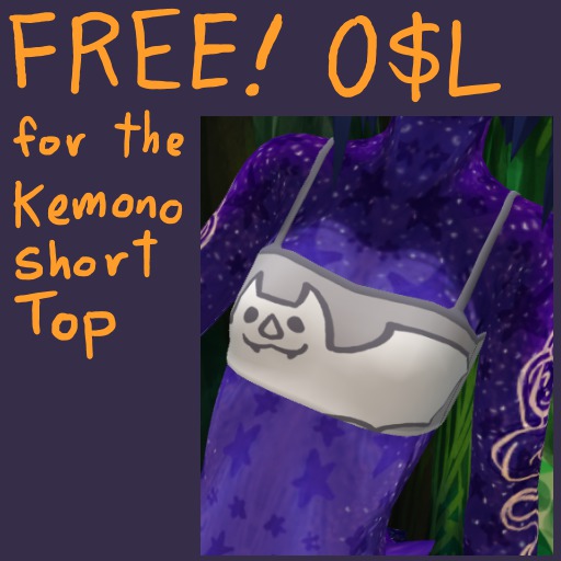 Hallow Bat Kemono Top (free version)