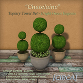 [CIRCA] Pkg - "Chatelaine" - Topiary Tower Set - Bright Green