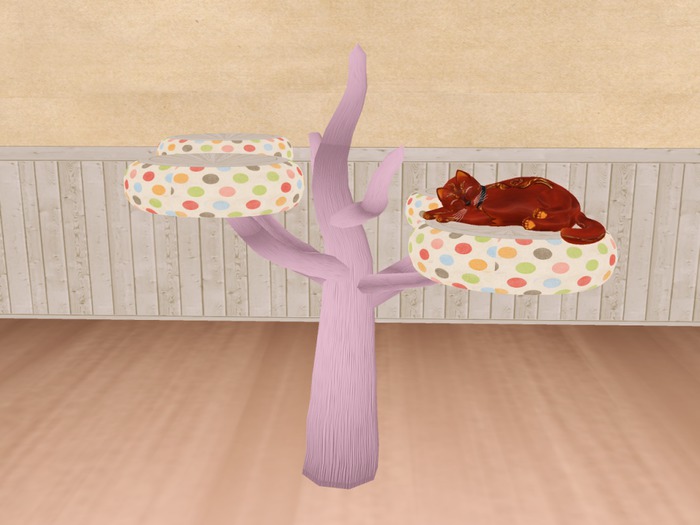 Kitty Cat Tree_Pink Dots