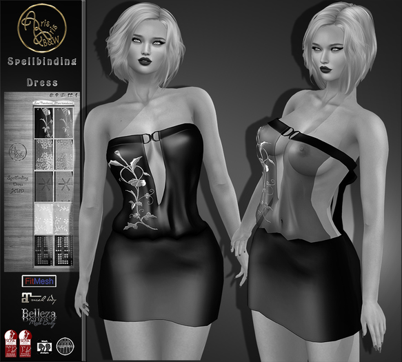 DEMO***ArisArisB&W~Spellbinding Dress(HUD TEXTURE)