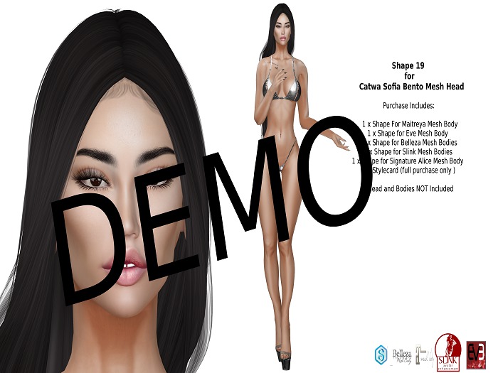 Shape 19 DEMO for Sofia Catwa Bento Mesh Head