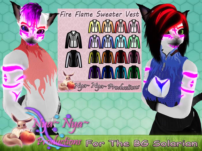 !N~N~P! Solarian Clothes - Sweater Vest - Flame *Hud Box*