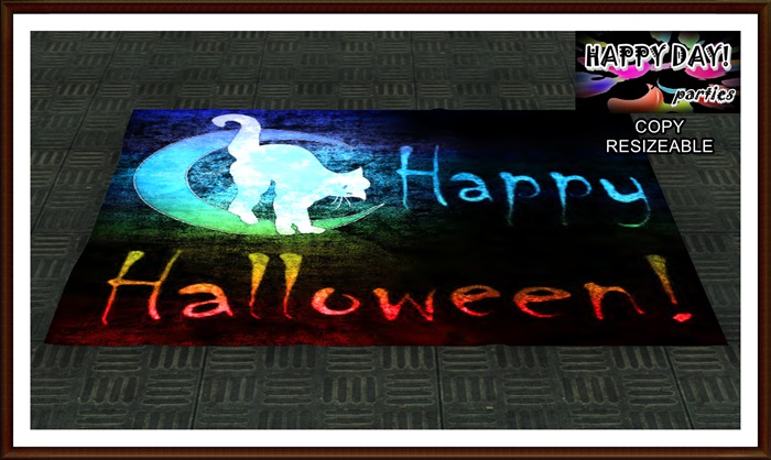 Halloween - Black Cat 1 Rug