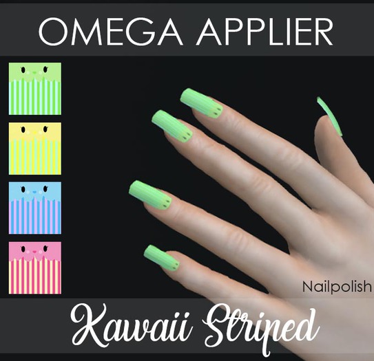 .: FW :. Kawaii Stripes Nailpolish - Omega