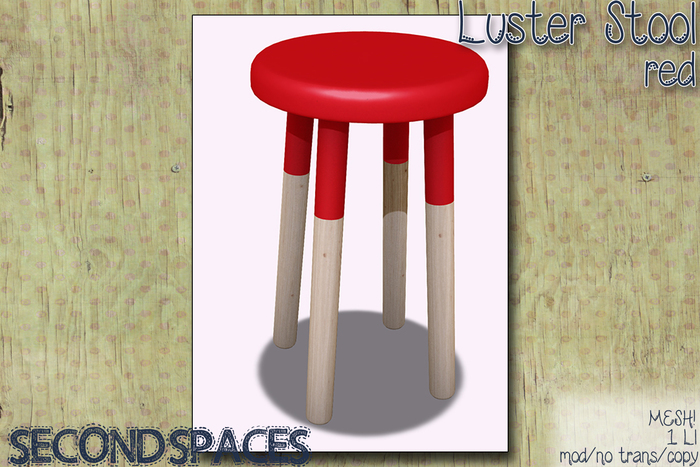 Second Spaces - Luster Stool - red (bxd1)