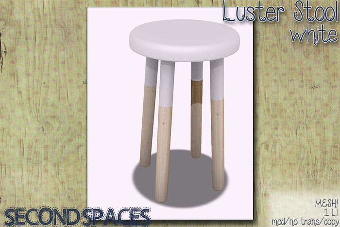 Second Spaces - Luster Stool - white (bxd1)