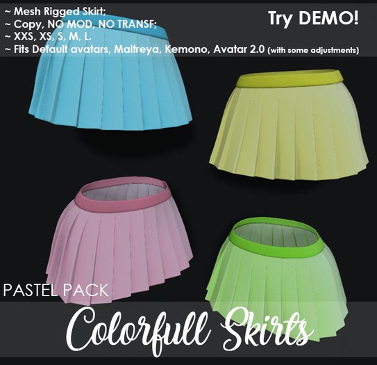 .: Fujiwara's World :. Colorfull Skirts ~ Pastel - Fatpack