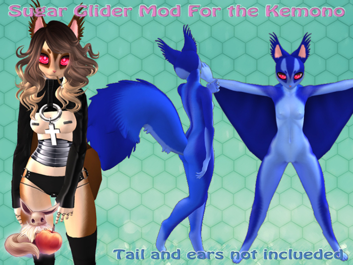 !N~N~P! Kemono Mod - Sugar Glider DK Blue *Hud Box*