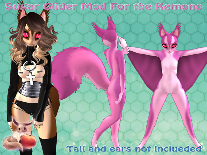 !N~N~P! Kemono Mod - Sugar Glider Pink *Hud Box*