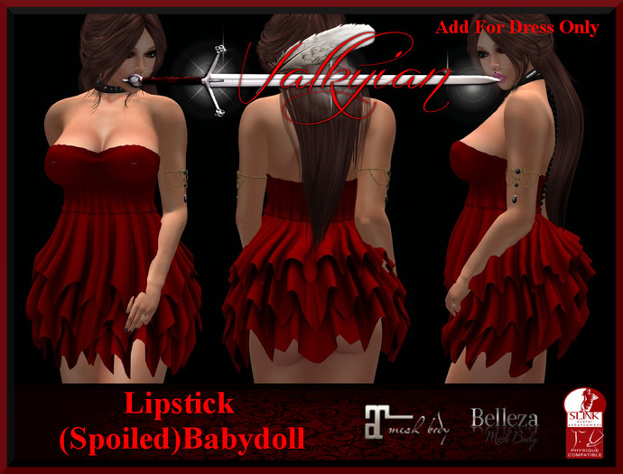 ~Valkyrian~(LipStick) BabyDoll Dress (BOXED)
