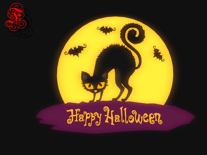 Frosensum ~ Happy Halloween - Cat at Moon DEMO