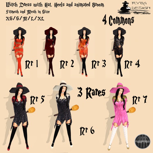 Ryba Design Witch Dress  Nr 7 RARE