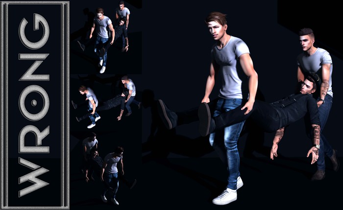 WRONG - 3 Friends Male Poses