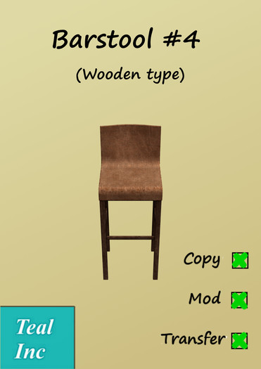 (TI) Barstool #4 (Wooden) (1.0)