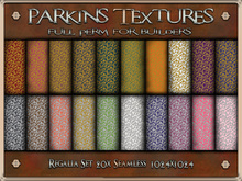 Parkins Textures - Regalia Set - 20x Full Perm Seamless 1024x1024 - Fabric, Textile, Material, Cloth