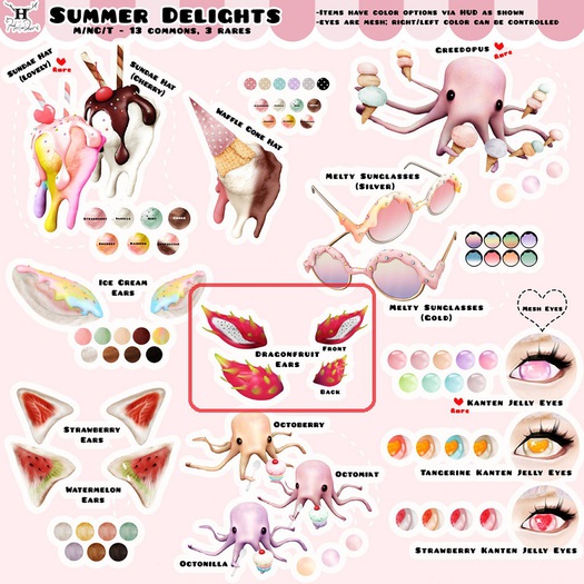 +Half-Deer+ Summer Delights - [Dragonfruit Ears]