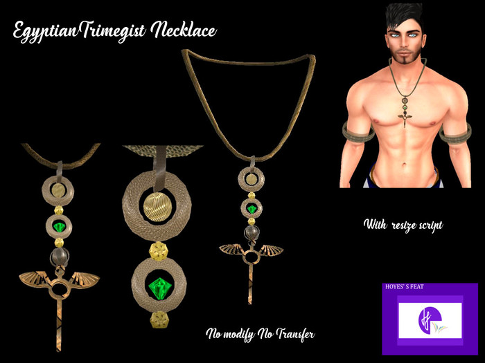 EGYPTIAN TRIMEGIST NECKLACE #1.9 Vendor MP