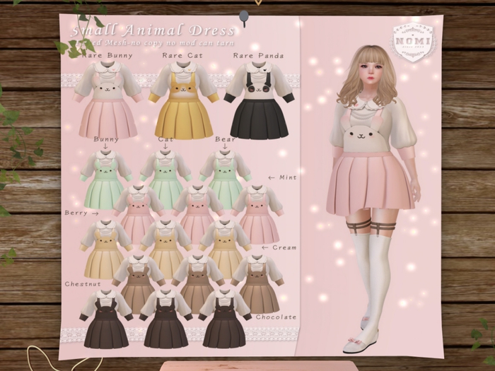 -Nomi-Small Animal  Dress-Cat-chocolate