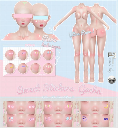 OCHA . Sweet Stickers GACHA - 4 box
