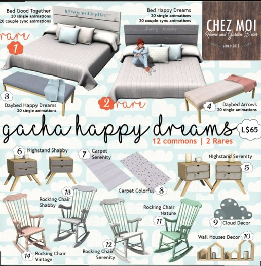 Chez Moi - Happy Dreams Bed (PG) * RARE 