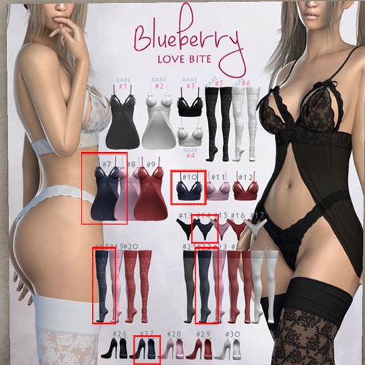 Blueberry - Love Bite - Common - set- Midnight - *M*