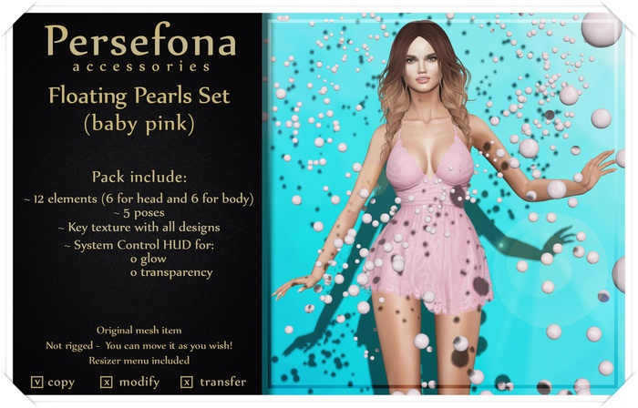 Persefona Floating Pearls (baby pink)