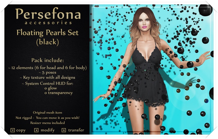 Persefona Floating Pearls (black)