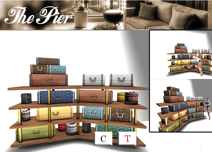 shelves full of cases