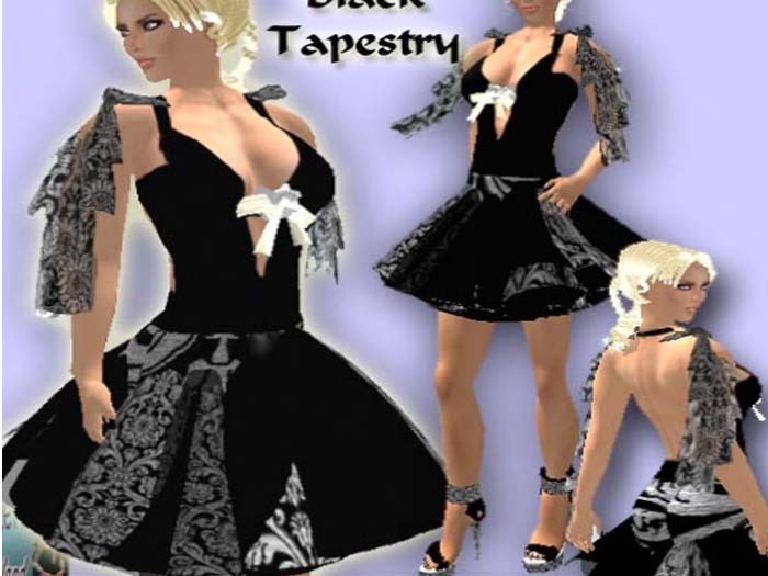 Tapestry black Dress set