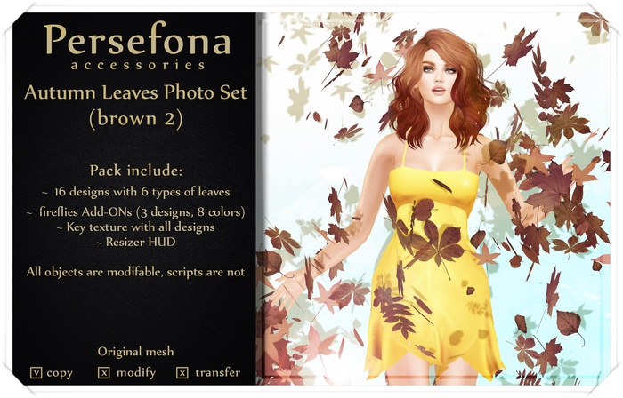 Persefona Autumn Leaves Photo Set (brown 2)