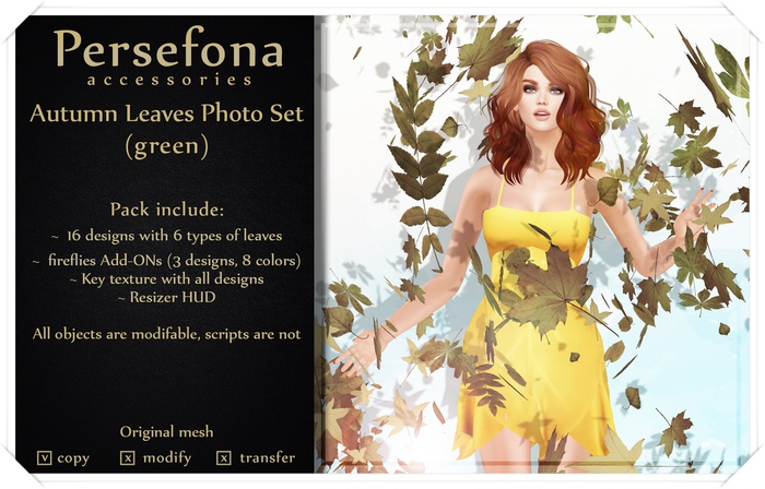 Persefona Autumn Leaves Photo Set (green)