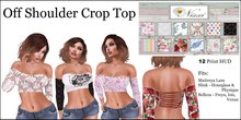 Nixxi Fashions - Off Shoulder Crop Top (12 Prints)